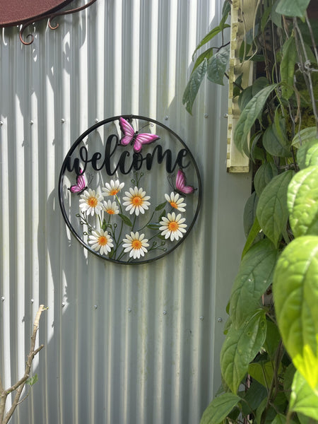 Butterflies and Daisies with Welcome