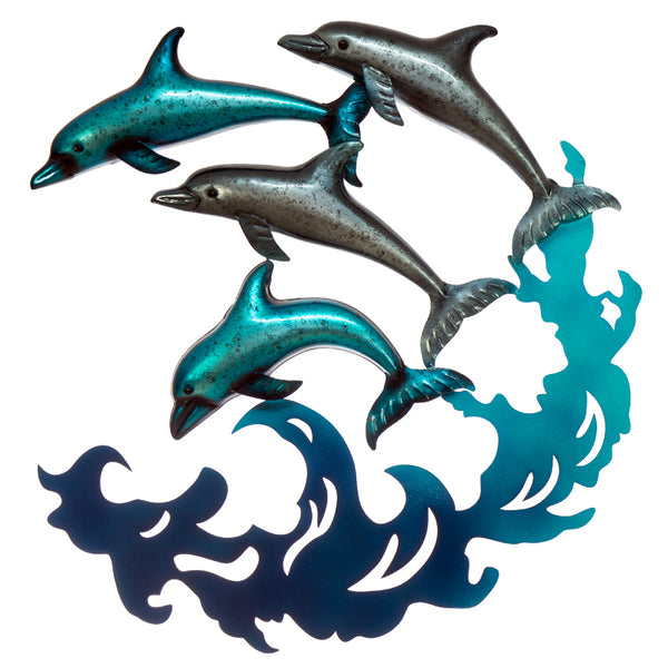 Dolphins in a Wave