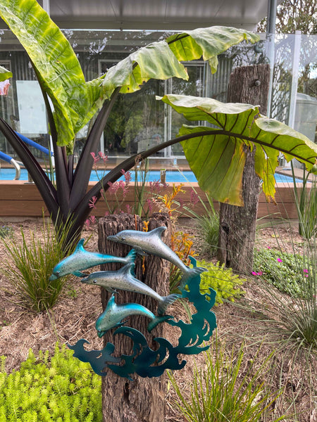 Dolphins in a Wave