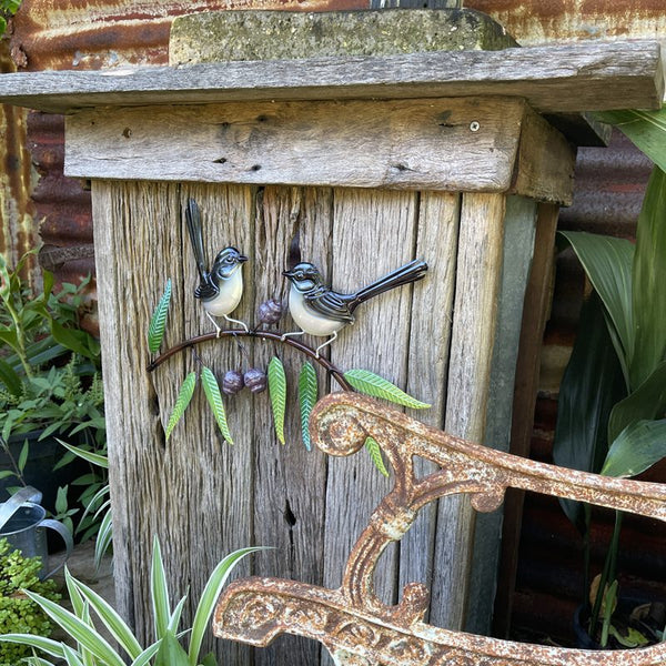 Willy Wagtail with Gumnuts